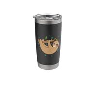 Sloth Happily Hanging on Branch Lazy Stainless Steel Insulated Tumbler