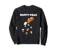 Sloth Happy Pills Cute Sloths Falling Pill Bottle Graphic Sweatshirt
