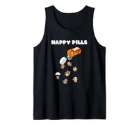 Sloth Happy Pills Cute Sloths Falling Pill Bottle Graphic Tank Top