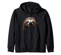 Sloth Head Wild Animal Forest Tropics Art Zip Hoodie