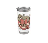 Sloth Heart I Tolerate You Stainless Steel Insulated Tumbler