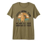 Sloth Hiking Team We Will Get There When We Get There Hiker Premium T-Shirt