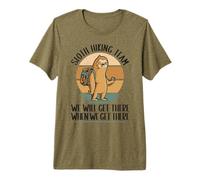 Sloth Hiking Team We Will Get There When We Get There Hiker Premium T-Shirt