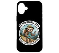 Sloth Hiking Team We'll Get There When We Get There Slow Fun Case for iPhone 16 Plus