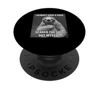 Sloth I Almost Gave A Fuck Funny Meme Quote PopSockets Adhesive PopGrip