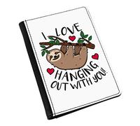 Sloth I Love Hanging Out with You Passport Holder Cover