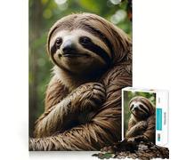 Sloth in Forest 1000 Piece Jigsaw Puzzles for Adults Jigsaw Think Toy Calm Relax Clean Cut Wall Art Decor 38x26cm