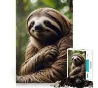 Sloth in Forest 1000 Piece Jigsaws for Teenagers Mind Exercise Toy Mental Relax Design Assembly Santa Wish List 50x75cm