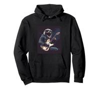 Sloth in Full Rock Mode with Cool Guitar Costume Pullover Hoodie
