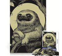 Sloth in Moonlight 1000 Piece Jigsaw Puzzles for Teenagers Cognitive Toy Slow Enjoy Premium Edge Santa Wish Pick 50x75cm