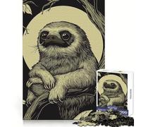 Sloth in Moonlight Jigsaw Puzzles 1000 Piece for Teenagers Wise Think Toy Peaceful Fun Tight Cut 38x26cm