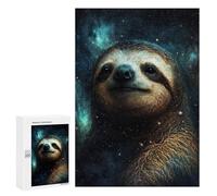 Sloth in Space -1, 300 PCS Decorative Jigsaw for Grown-Ups, Mindful Gift for Adults, with A Decorative Finished Picture