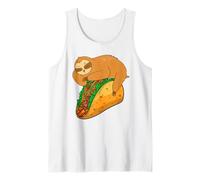 Sloth in Space Lazy Sloth Mexico Mexican Food Tacos Tank Top