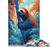 Sloth In The Jungle Puzzles 1000 Piece Jigsaws for Adults Learning Educational Toys Family Games Festival Birthday Gifts 1000pcs (75x50cm)