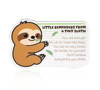 Sloth Inspirational Plaque Ornament, Be Kinder to Yourself， Acrylic Sloth Plaque Decoration Emotional Cheer Support Present Stuff for Friends Men Women Christmas White Elephant Gifts