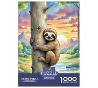 Sloth Jigsaw Puzzle for Adults 1000 Pieces with Letters on Back Educational Game Animal Challenging Games Creativity & Gift Giving 70x50cm/1000pcs