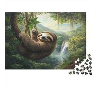 Sloth Jigsaw Puzzles for Adults 1000 Piece Jigsaw Puzzles for Adults Kids Learning Educational Toys Family Games Christmas Birthday GiftsPremium & Durable for Stress Relief 1000pcs (75x50cm)