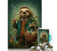 Sloth JigsawPuzzle 1000 Pieces for Teenagers,Challenging Family Activity Games DIY Toy for Home Wall Decor Gifts (50x75cm)