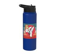 Sloth Karate Black Belt Sloth Lovers Stainless Steel Insulated Water Bottle