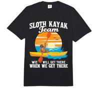 Sloth Kayak Team We Will Get There - Funny Kayaking Kayaker Comfort Colors Adult Heavyweight T-Shirt