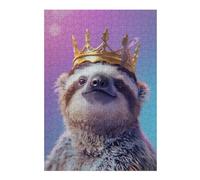Sloth King Illustrated Jigsaw Puzzle for Adults, 300 PCS | A hands-on home pastime: a practical indoor pastime alone or together.