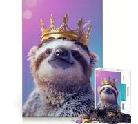 Sloth King Jigsaw Puzzle for Teenagers 1000 Pieces Brain Skill Home Activity Exact Edge Festive Gift 50x75cm