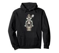 Sloth King w toilet brush Funny Pullover Hoodie