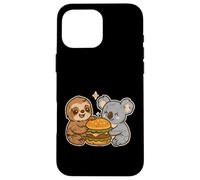 Sloth Koala Burger Friends Cartoon Case for iPhone 16 Pro Max