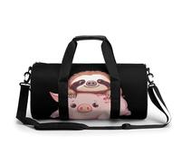 Sloth Laying on Pigs Gym Bag Travel Duffel for Men Women