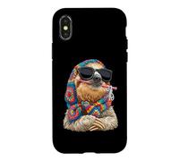 Sloth Lazy Granny Square Crochet Yarn Crocheting Lover Cute Case for iPhone X/XS
