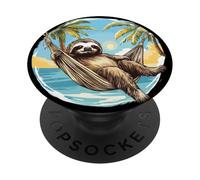 Sloth Life on Full Relax Mode for Hammock and Beach Lovers PopSockets Adhesive PopGrip
