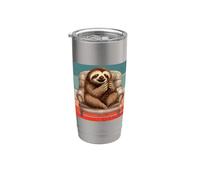 Sloth Lounging Armchair Cozy Peace Calmness Tranquility Stainless Steel Insulated Tumbler