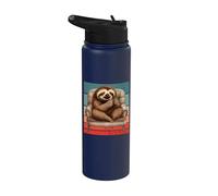 Sloth Lounging Armchair Cozy Peace Calmness Tranquility Stainless Steel Insulated Water Bottle