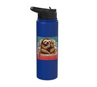 Sloth Lounging Armchair Cozy Peace Calmness Tranquility Stainless Steel Insulated Water Bottle