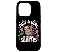 Sloth Lover Just A Girl Who Loves Sloths Nature Case for iPhone 15 Pro