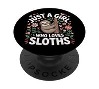 Sloth Lover Just A Girl Who Loves Sloths Nature PopSockets Adhesive PopGrip