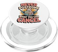 Sloth Lover Lazy Humor Never Postpone What You Can Cancel PopSockets PopGrip for MagSafe
