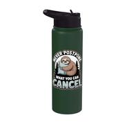 Sloth Lover Lazy Humor Never Postpone What You Can Cancel Stainless Steel Insulated Water Bottle