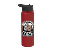 Sloth Lover Lazy Humor Never Postpone What You Can Cancel Stainless Steel Insulated Water Bottle