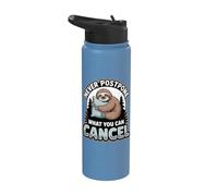 Sloth Lover Lazy Humor Never Postpone What You Can Cancel Stainless Steel Insulated Water Bottle