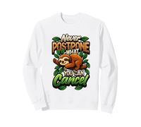 Sloth Lover Lazy Humor Never Postpone What You Can Cancel Sweatshirt