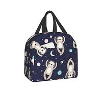 Sloth Lunch Box for Girls Boys Portable Insulated Lunch Bag Women Leakproof Thermal Lunchbox, Sloth Lunch Bag Kids Cute Reusable Lunch Tote Bag for School Office Work Picnic Beach Outdoors