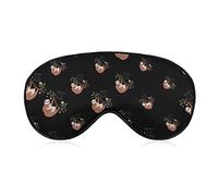 Sloth Mama is My Bestie Sleeping Blindfold Mask Cute Eye Shade Cover with Adjustable Strap for Women Men Night