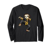 Sloth Martial Arts Kung Fu Character Design Long Sleeve T-Shirt