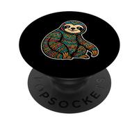 Sloth Mayan Aztec Tribal Mythology Indigenous Art Roots PopSockets Adhesive PopGrip