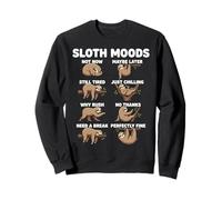 Sloth Moods Funny Lazy Sloth Lover Animal Sweatshirt