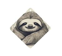 Sloth My Spirit Animal Car Air Freshener Hanging, Long Lasting Scented Car Aromatherapy Tablets, Rhombus Fragrance Scented Cards for Vehicles, Bedroom, Wardrobe Black-style