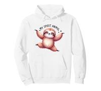 Sloth My Spirit Animal Cute Happy Sloth Lover Pullover Hoodie