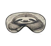 Sloth My Spirit Animal Eye Cover Breathable Comfortable Eyeshade Soft Skin Friendly Sleep Mask Party Night Blindfold with Fashion Adjustable Eye Mask for Night Sleeping Travel Nap