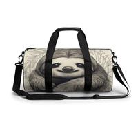 Sloth My Spirit Animal Sport Gym Duffle Travel Bag for Women Men Overnight Weekender Bag with Shoe Compartment,Wet Pocket, style, 17.7in/9in/9in